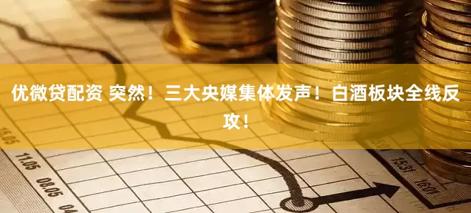 优微贷配资 突然！三大央媒集体发声！白酒板块全线反攻！